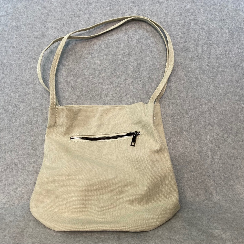 Iswee Canvas Two Handle Purse Magnetic Close 12" X 11"